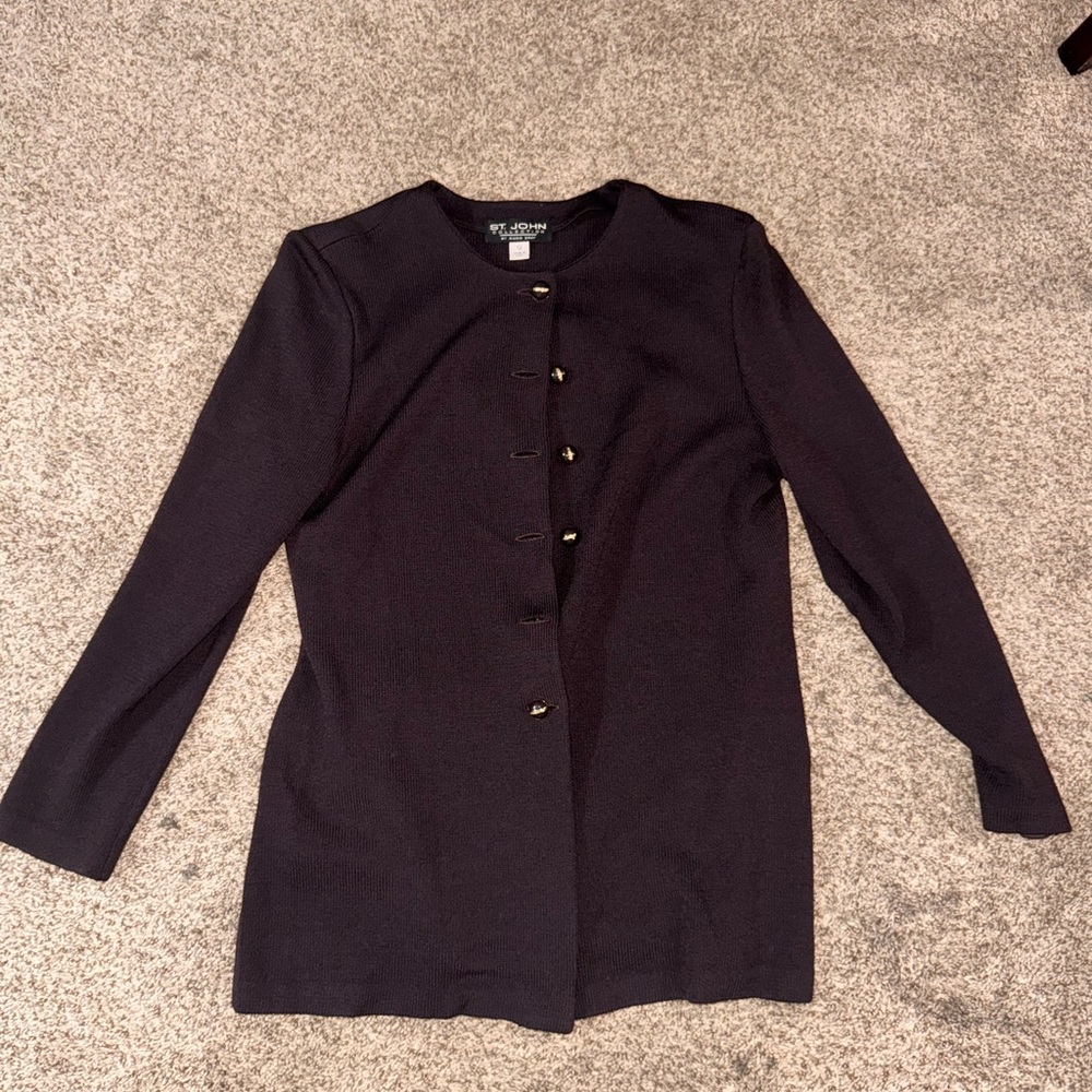 St. John’s Maroon Button-Up Cardigan